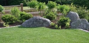 large boulders to backyard redesign