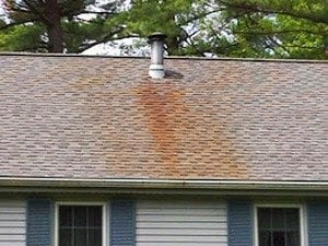 Rusted roof stains